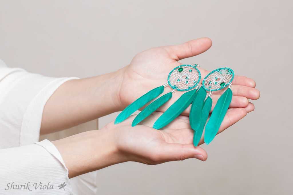 Earrings dreamcatchers / Boucles d'oreille en forme d'attrape rêves - Shurik Viola
