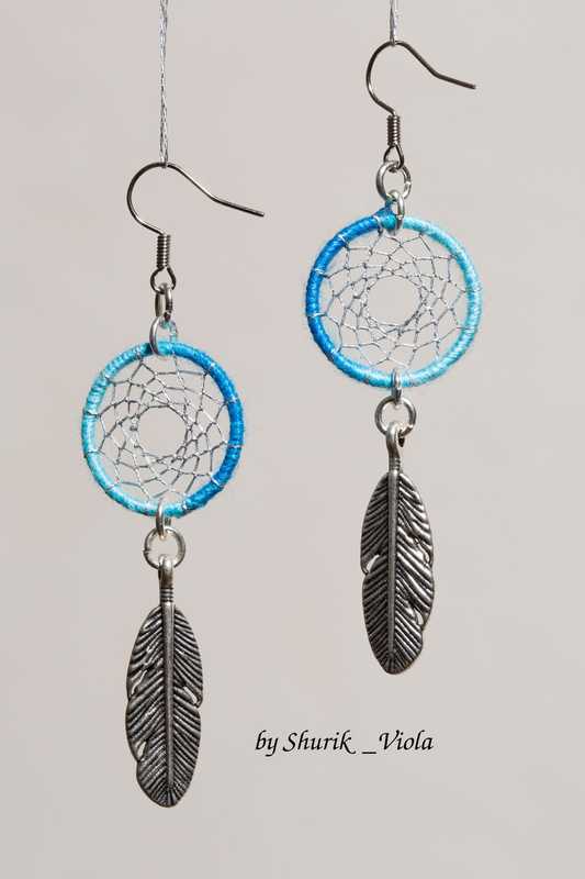 Earrings dreamcatchers / Boucles d'oreille en forme d'attrape rêves - Shurik Viola