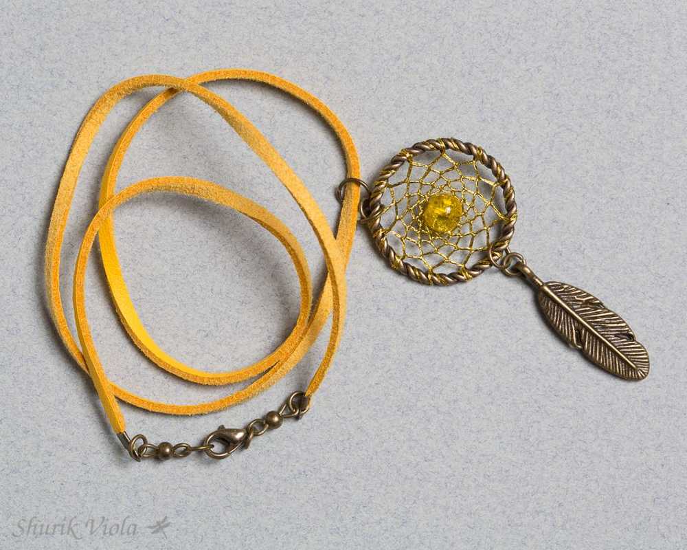 Pendant dreamcatcher / Pendentif attrape rêves - Shurik Viola