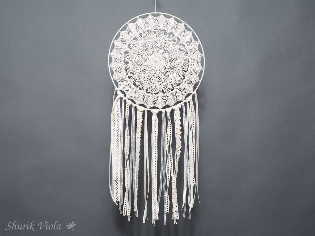 Rustic crocheted dreamcatcher / Attrape rêves rustique en crochet - Shurik Viola