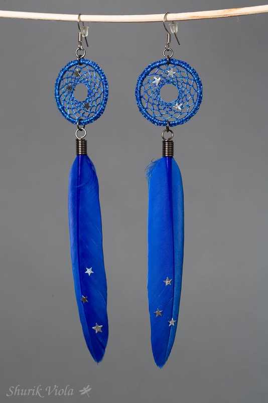Earrings dreamcatchers / Boucles d'oreilles en forme d'attrape rêves - Shurik Viola