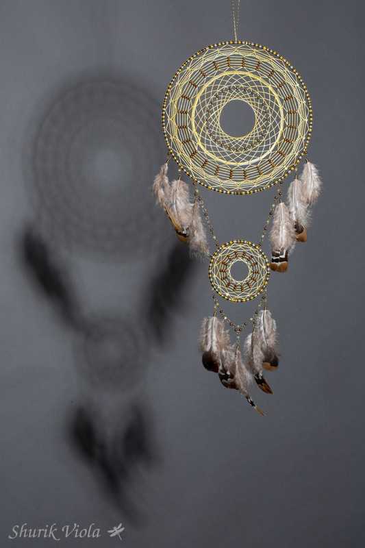 Big dreamcatcher "Sunflower" / Grand attrape rêves "Tournesol" - Shurik Viola