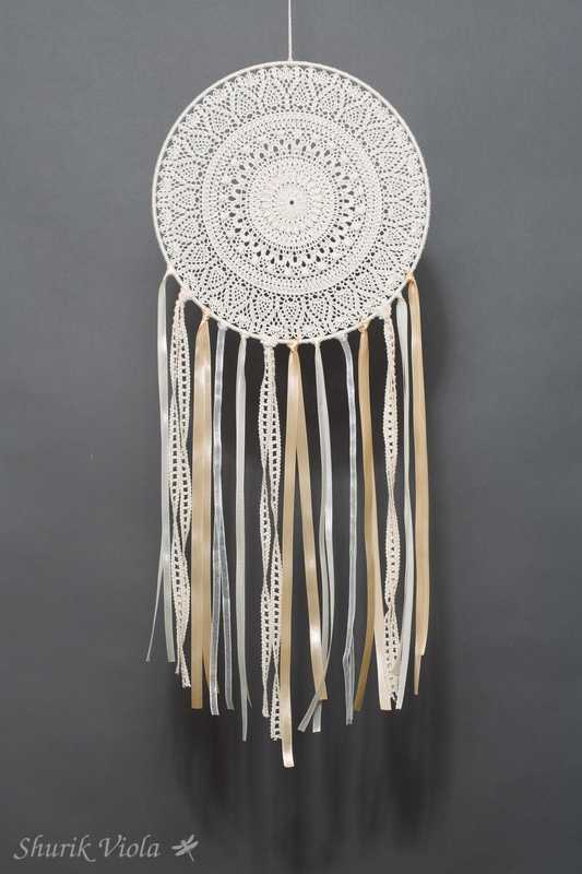 Rural crocheted dreamcatcher / Attrape rêves champêtre en crochet - Shurik Viola