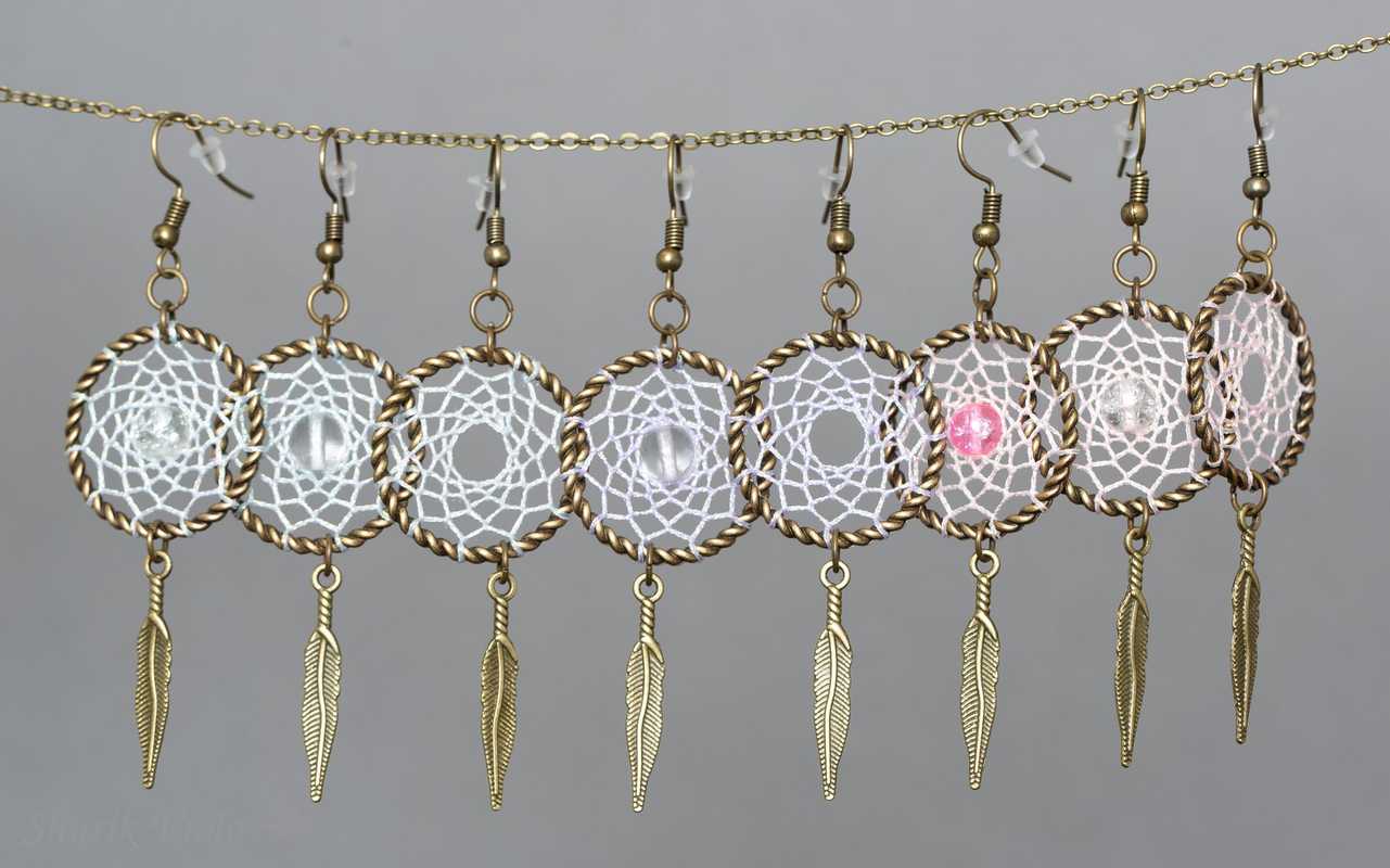 Earrings dreamcatchers / Boucles d'oreilles en forme d'attrape rêves - Shurik Viola
