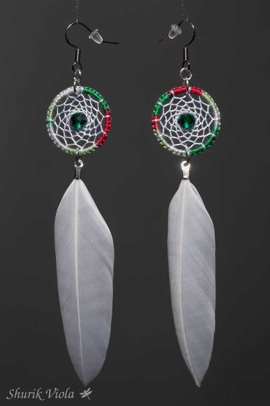 Earrings dreamcatchers / Boucles d'oreilles en forme d'attrape rêves - Shurik Viola