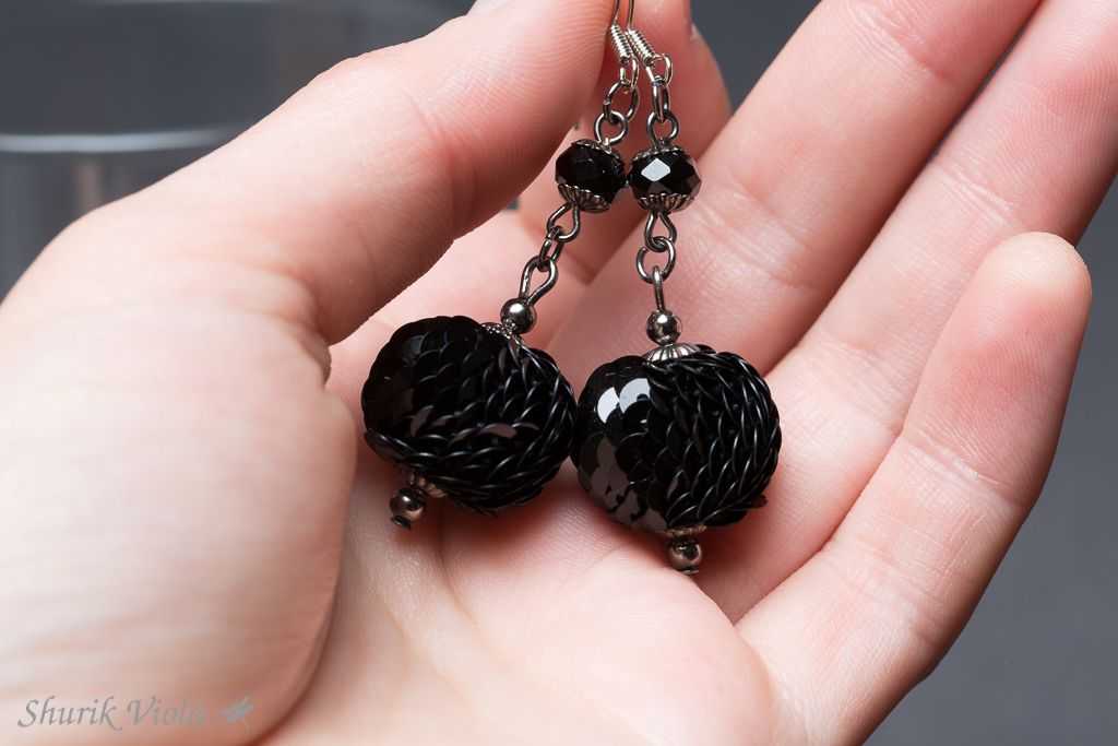 Boucles d'oreilles en paillettes - Shurik Viola