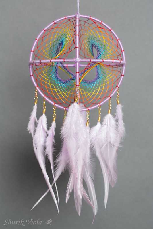 3D dreamcatcher "Rainbow" / Attrape rêves 3D "Arc-en-ciel" - Shurik Viola