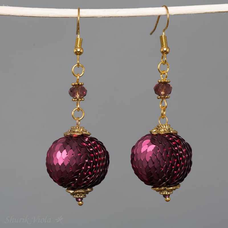 Boucles d'oreilles en paillettes - Shurik Viola