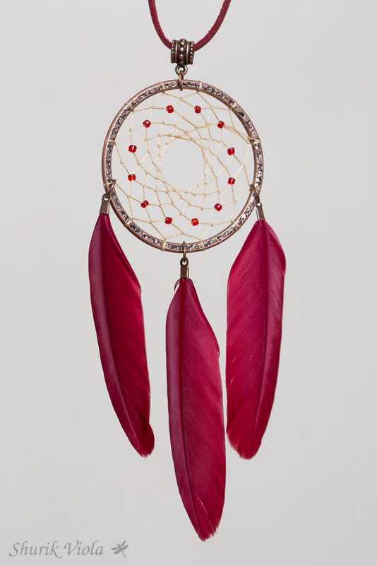 Pendant dreamcatcher / Pendentif attrape rêves - Shurik Viola