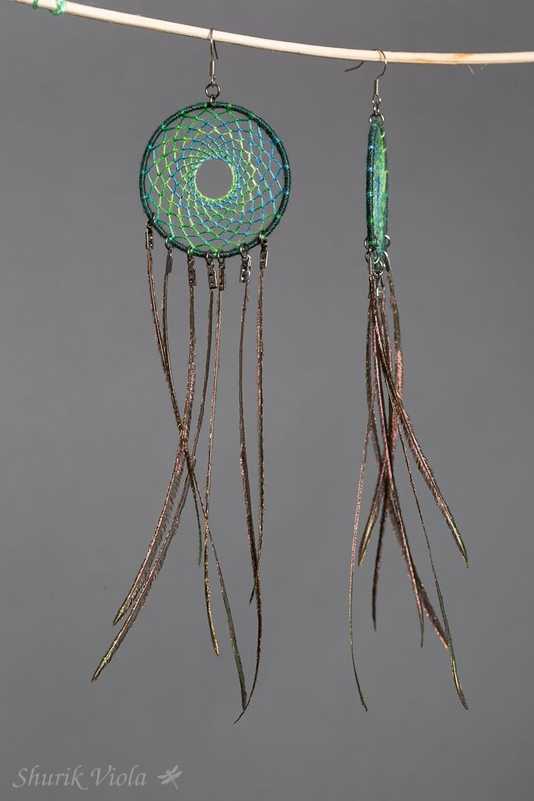 Earrings dreamcatchers / Boucles d'oreilles en forme d'attrape rêves - Shurik Viola