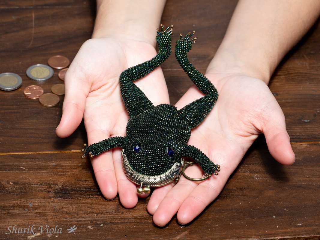 Small purse frog / Porte monnaie grenouille - Shurik Viola