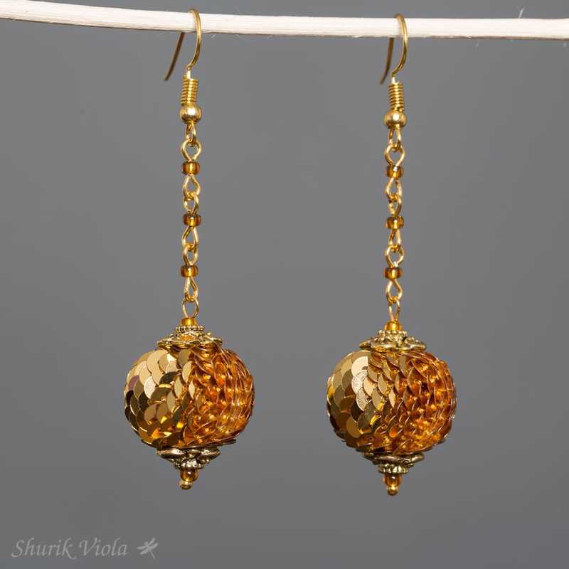 Boucles d'oreilles en paillettes - Shurik Viola