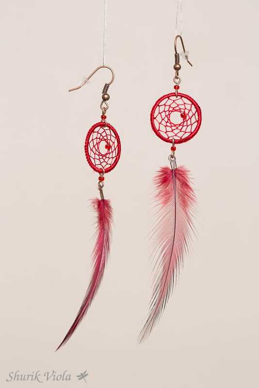 Earrings dreamcatchers / Boucles d'oreilles en forme d'attrape rêves - Shurik Viola