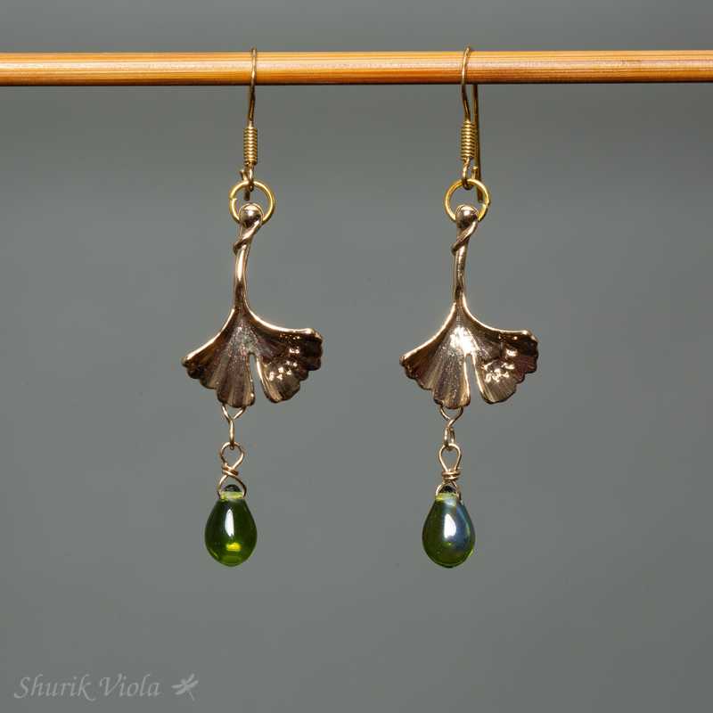 Earrings "Ginkgo" / Boucles d'oreilles "Ginkgo" - Shurik Viola