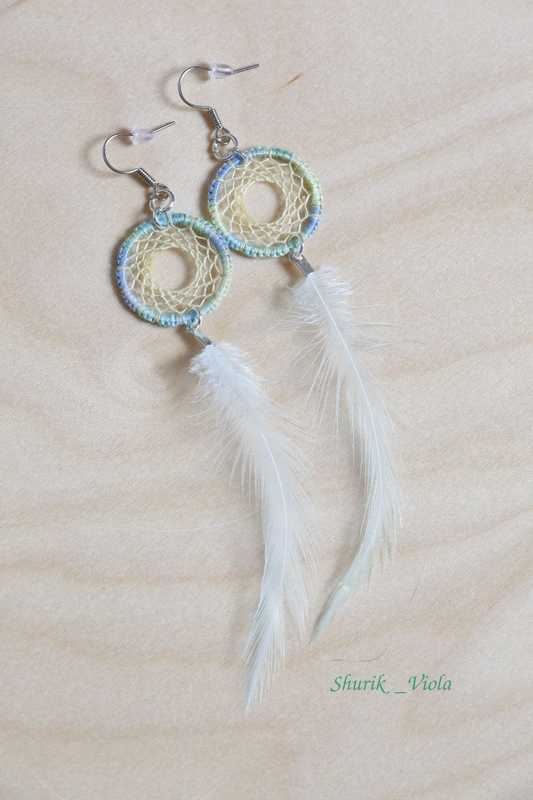 Earrings dreamcatchers / Boucles d'oreille en forme d'attrape rêves - Shurik Viola