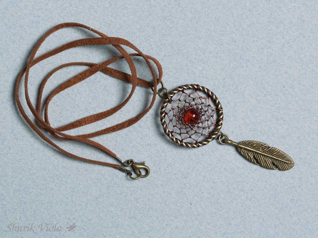 Pendant dreamcatcher / Pendentif attrape rêves - Shurik Viola