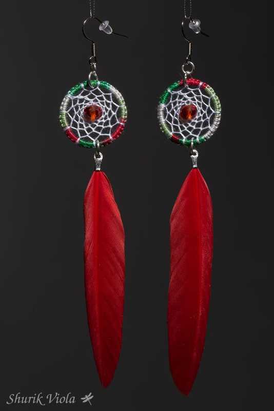 Earrings dreamcatchers / Boucles d'oreilles en forme d'attrape rêves - Shurik Viola