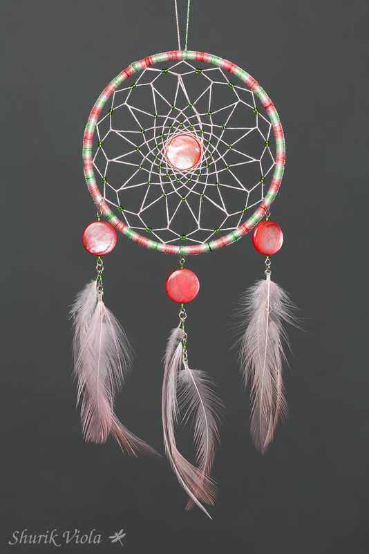Dreamcatcher "Wild strawberry" / Attrape rêves "Fraise des bois" - Shurik Viola