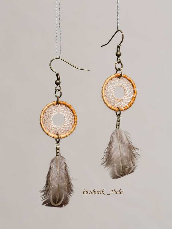 Earrings dreamcatchers / Boucles d'oreille en forme d'attrape rêves - Shurik Viola