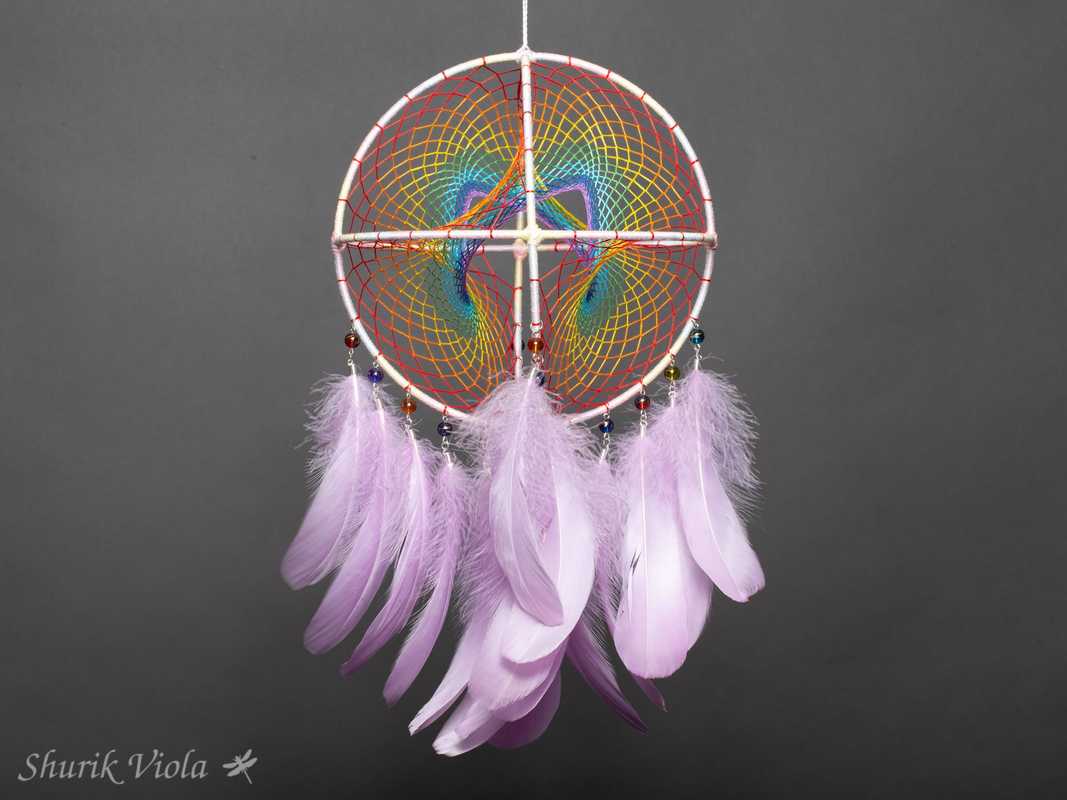 3D dreamcatcher "Rainbow" / Attrape rêves 3D "Arc-en-ciel" - Shurik Viola