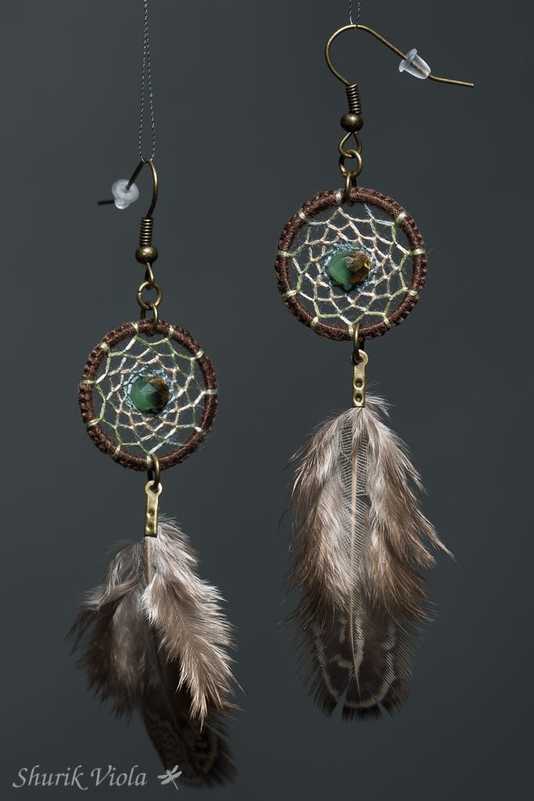 Earrings dreamcatchers / Boucles d'oreilles en forme d'attrape rêves - Shurik Viola