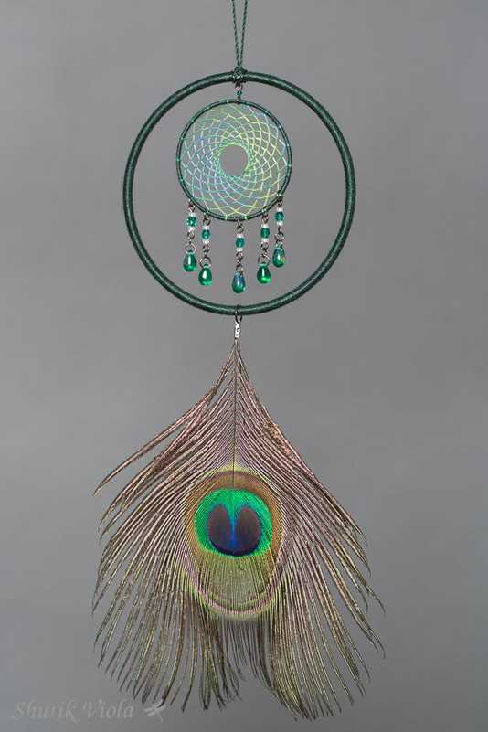 Dreamcatcher "Peacock" / Attrape rêves "Paon" - Shurik Viola