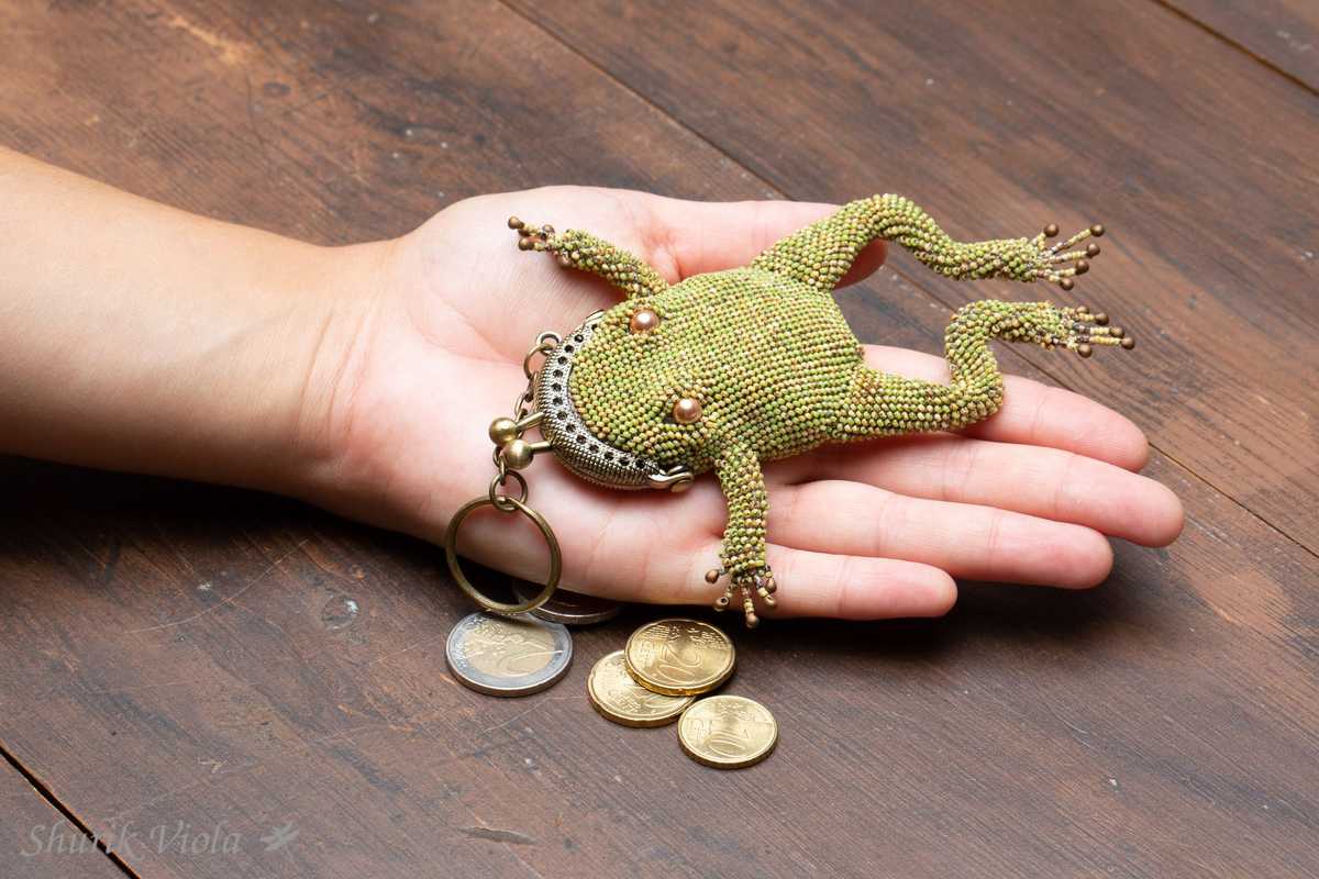 Small purse frog / Porte monnaie grenouille - Shurik Viola