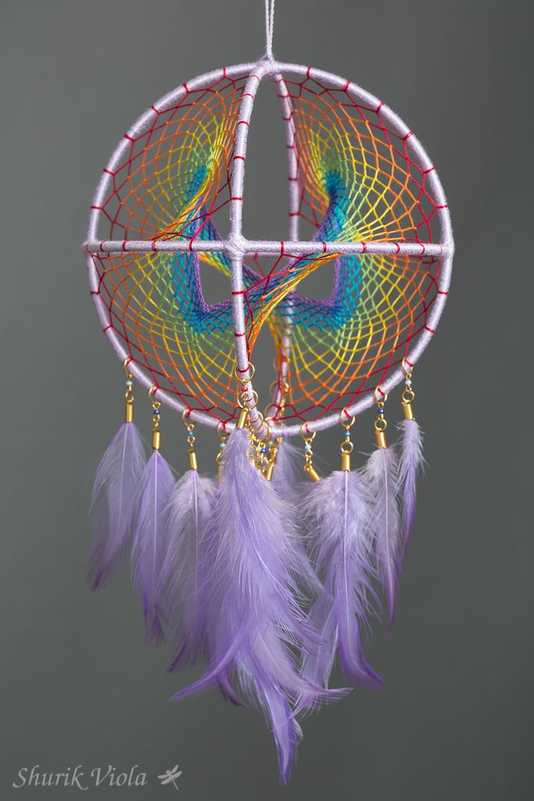 3D dreamcatcher "Rainbow" / Attrape rêves 3D "Arc-en-ciel" - Shurik Viola