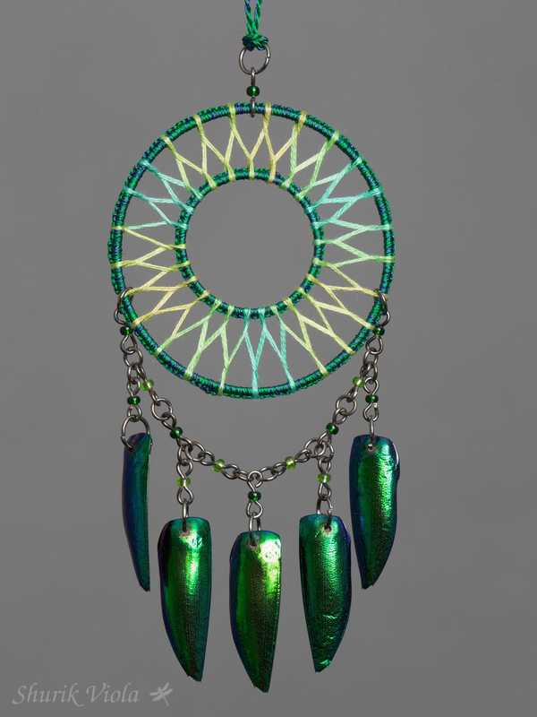 Miniature dreamcatcher "Scarab"  / Attrape rêves miniature "Scarabée" - Shurik Viola
