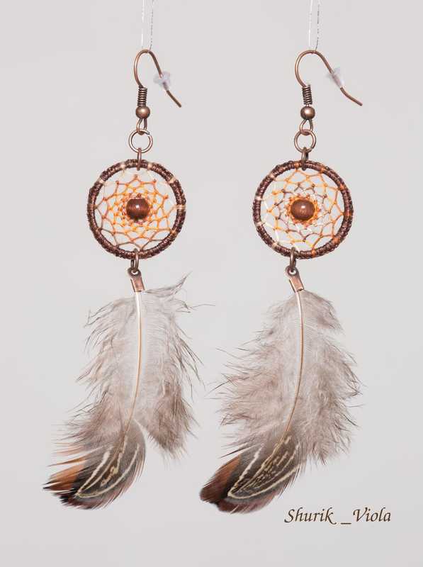 Earrings dreamcatchers / Boucles d'oreille en forme d'attrape rêves - Shurik Viola