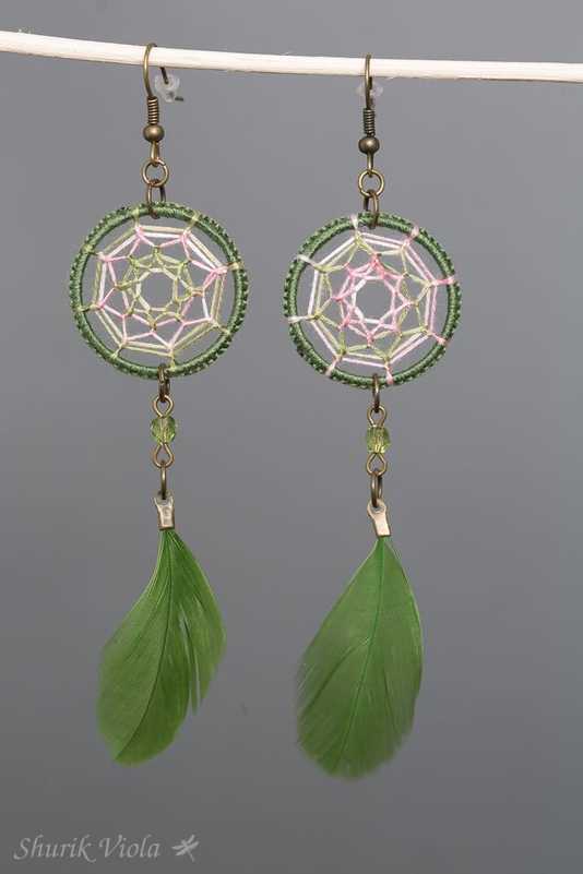 Earrings dreamcatchers / Boucles d'oreilles en forme d'attrape rêves - Shurik Viola