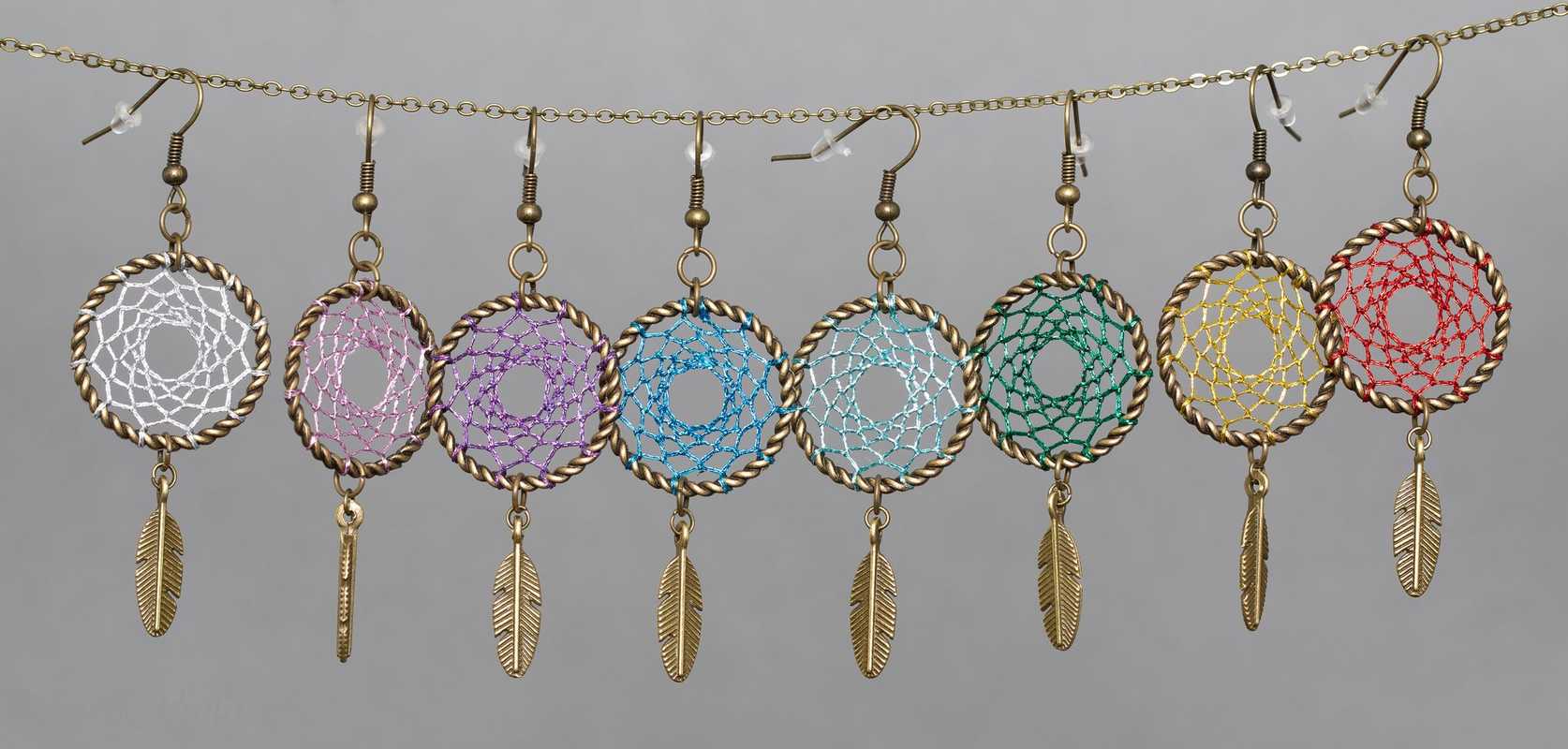 Earrings dreamcatchers / Boucles d'oreilles en forme d'attrape rêves - Shurik Viola