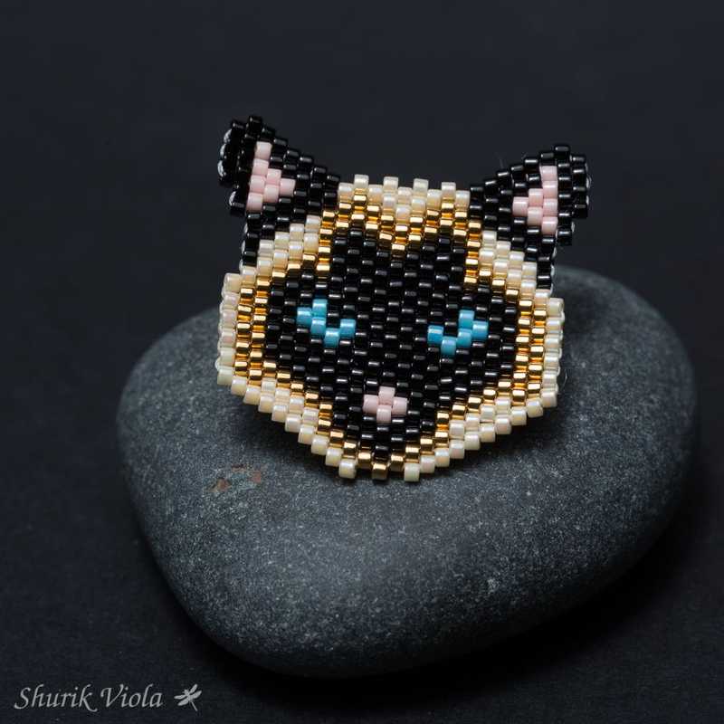 Brooch "Siamese cat" / Broche "Chat siamois" - Shurik Viola