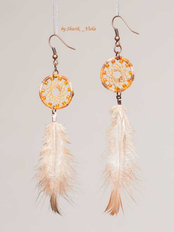 Earrings dreamcatchers / Boucles d'oreille en forme d'attrape rêves - Shurik Viola