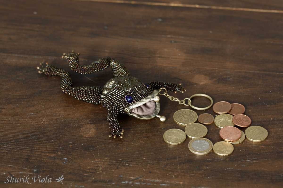 Small purse frog / Porte monnaie grenouille - Shurik Viola