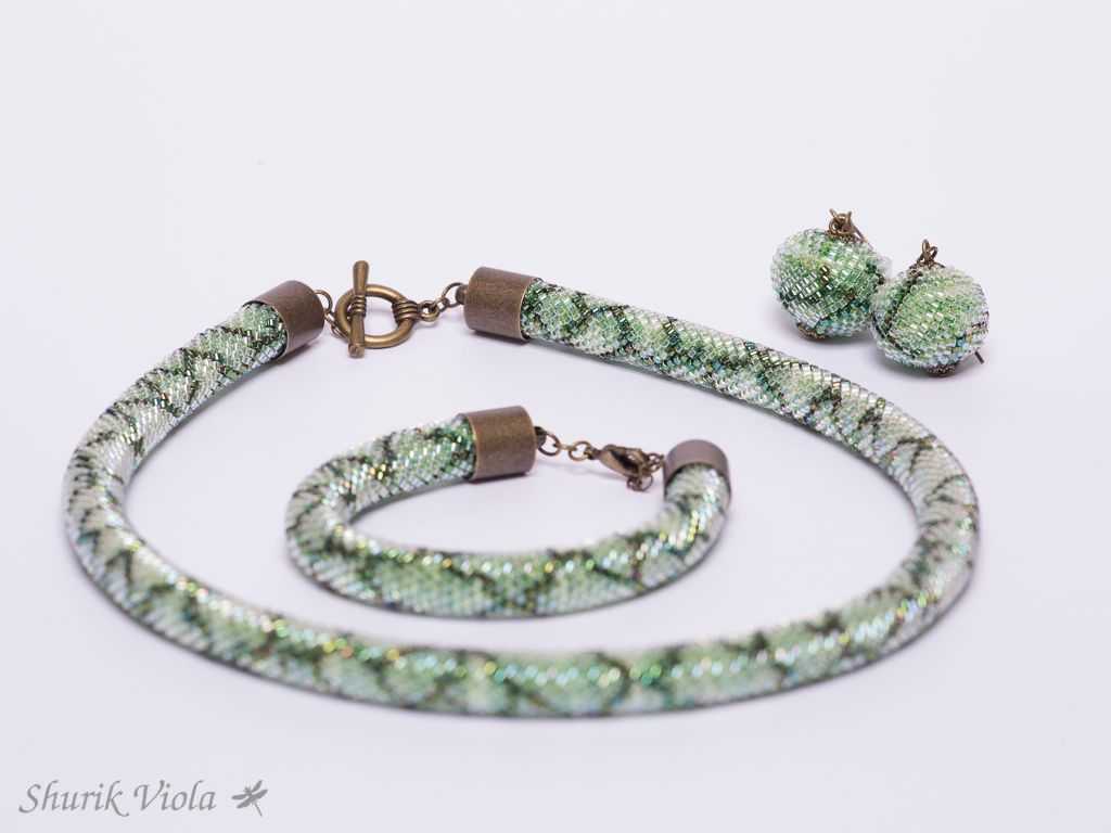 Seed bead set / Parure en perles de rocaille - Shurik Viola