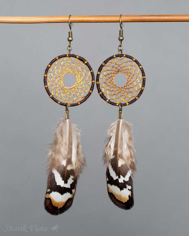 Earrings dreamcatchers / Boucles d'oreilles en forme d'attrape rêves - Shurik Viola