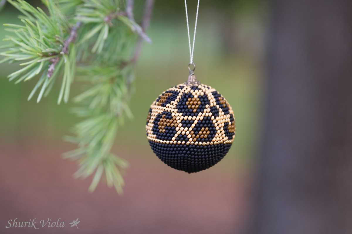 Boule de Noël Safari Léopard / Christmas balls Safari Leopard