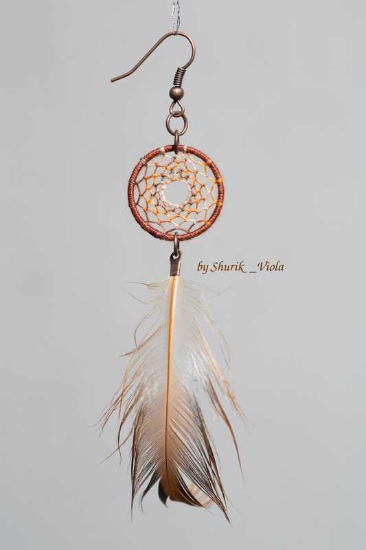 Earrings dreamcatchers / Boucles d'oreille en forme d'attrape rêves - Shurik Viola