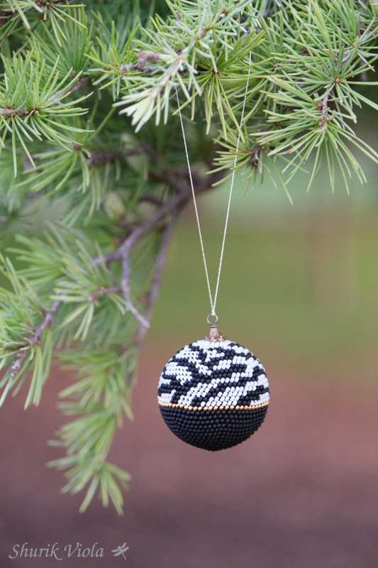 Boule de Noël Safari Zebre / Christmas ball Safari Zebra