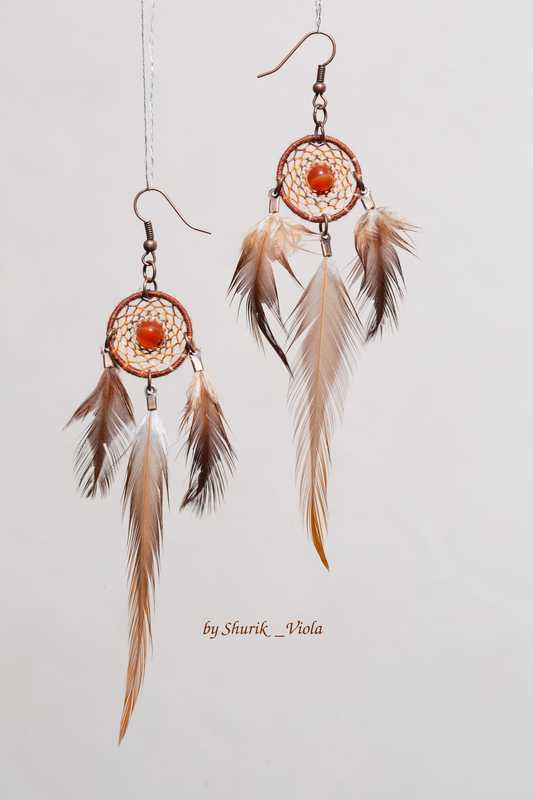 Earrings dreamcatchers / Boucles d'oreille en forme d'attrape rêves - Shurik Viola